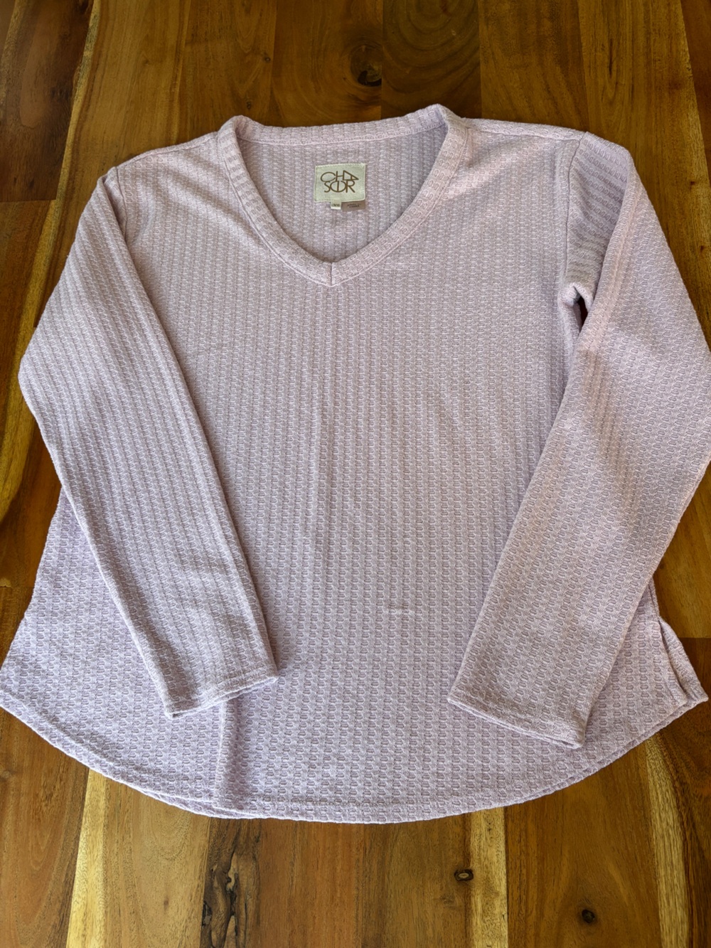 Chaser Pink Waffle Knit Long Sleeve Top - Size XS